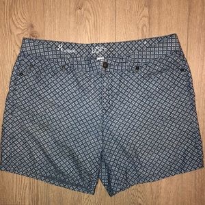 LOFT blue and white shorts